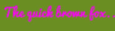 Image with Font Color FF00FF and Background Color 6B8E23
